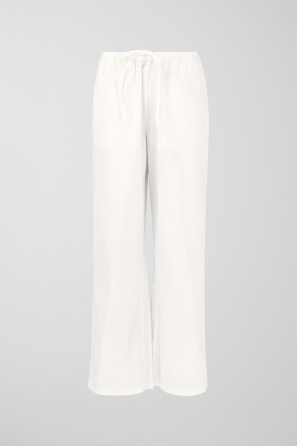 Petite linen blend trousers