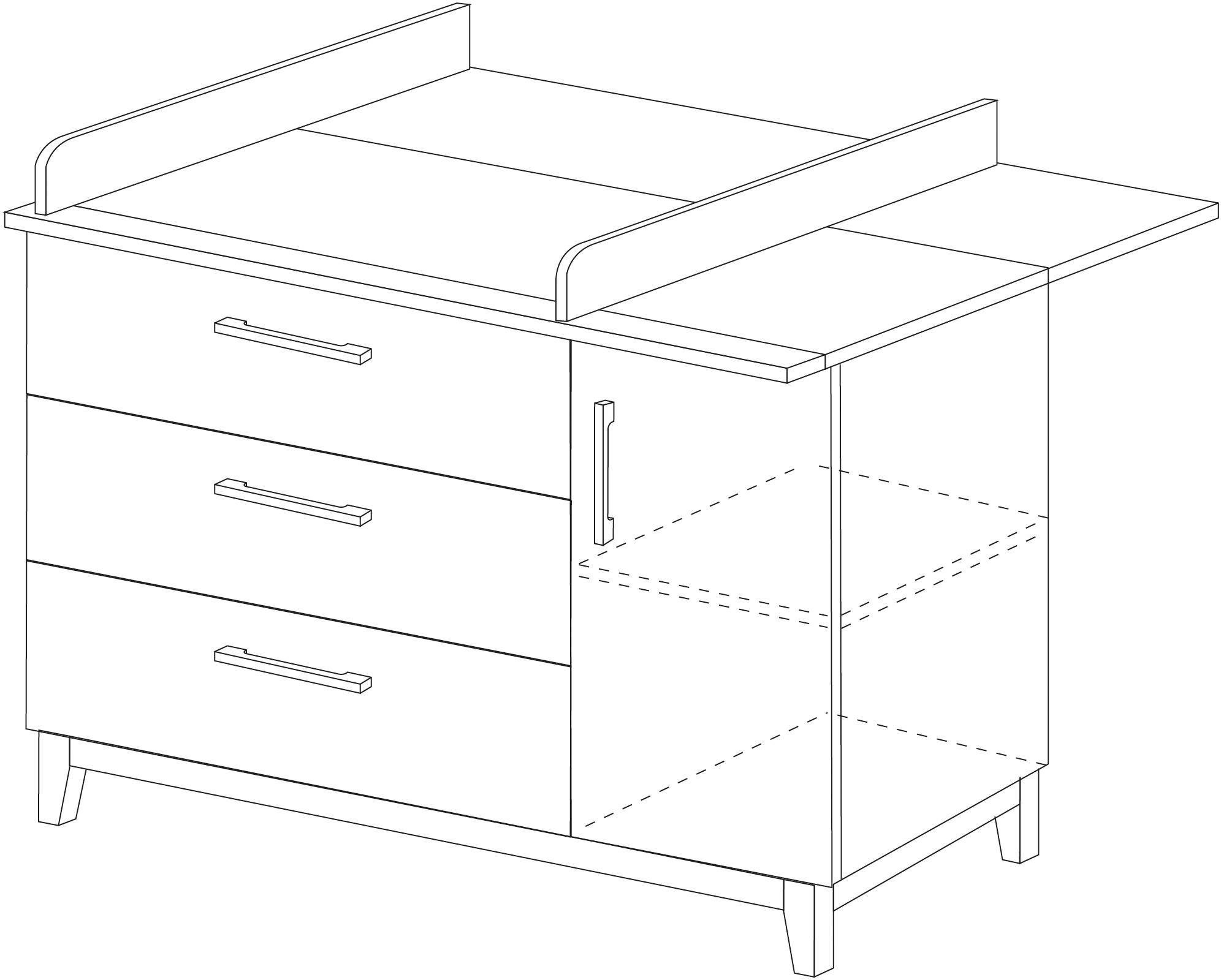roba® Wickelkommode Caro, schrankbreit