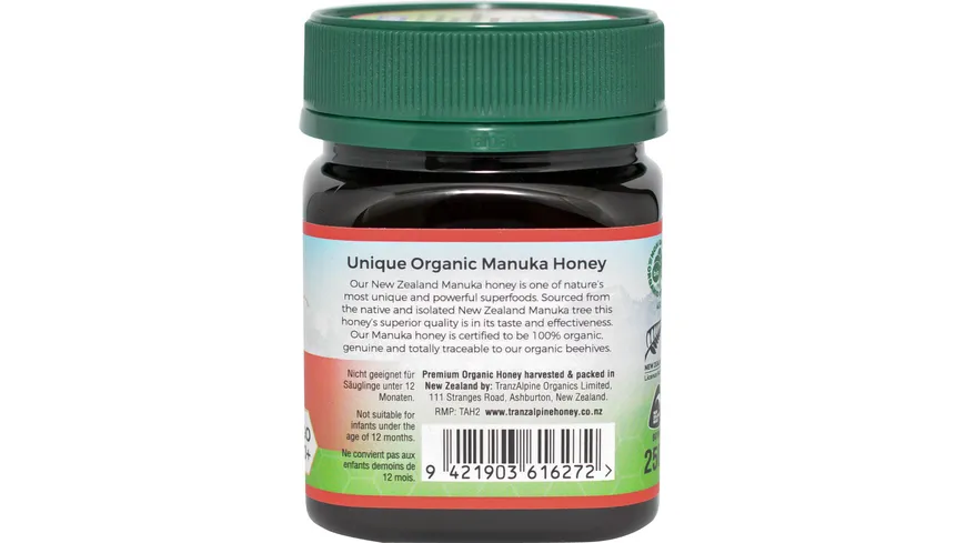 HOYER TranzAlpine Bio Manukahonig MGO 250+ 250 g