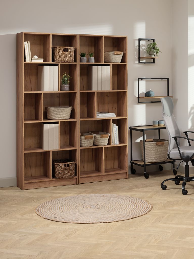 MOSBJERG MOSBJERG 10-Shelf Bookcase in Oak Color