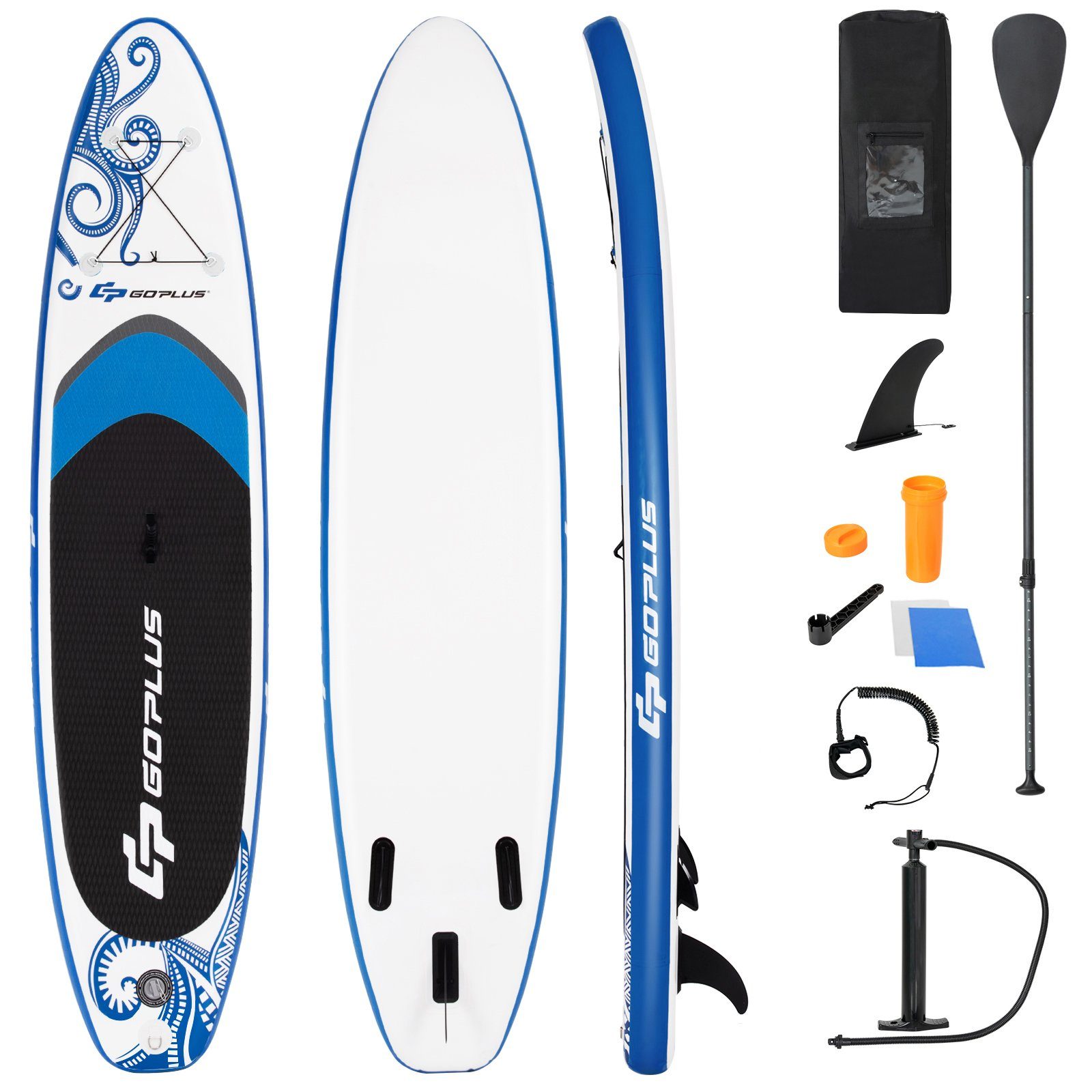 COSTWAY SUP-Board Stand Up Paddle Board, 335cm bis 170kg, mit Pumpe