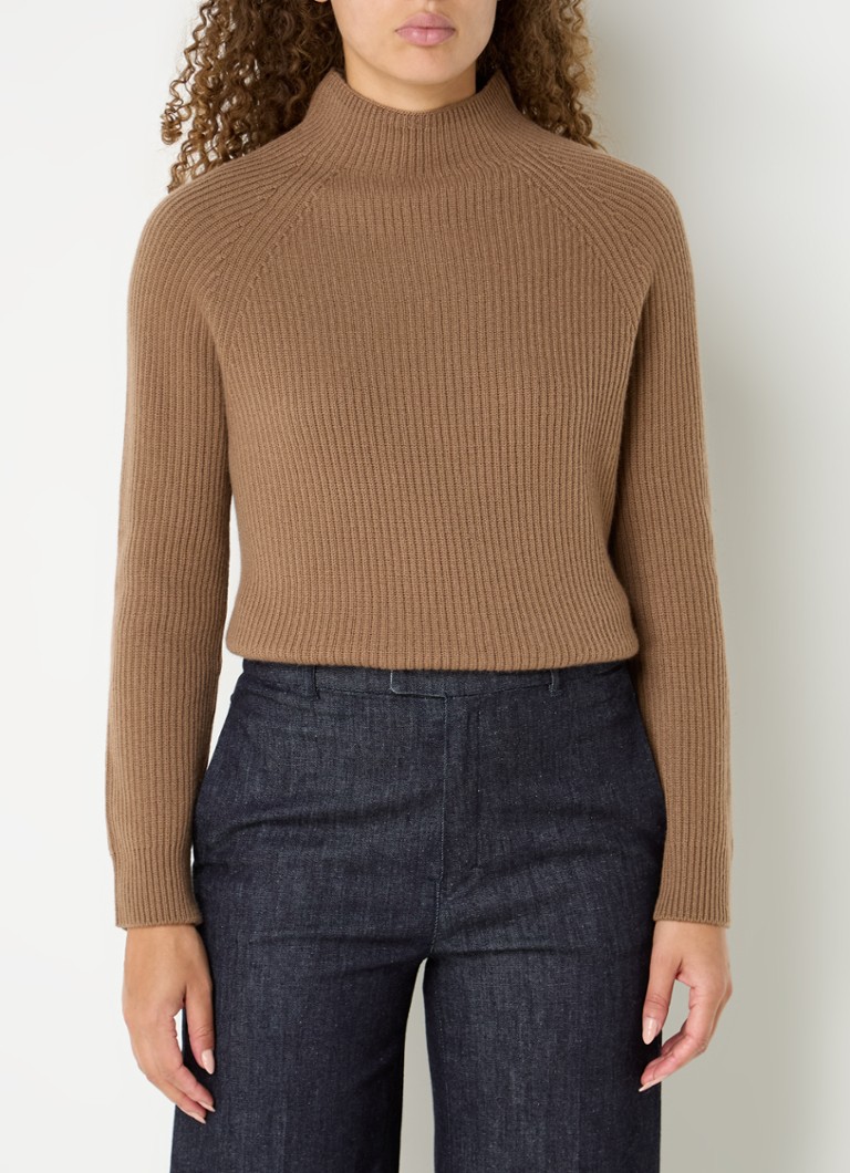Pulover MaxMara Ines cu nervuri din amestec de cașmir