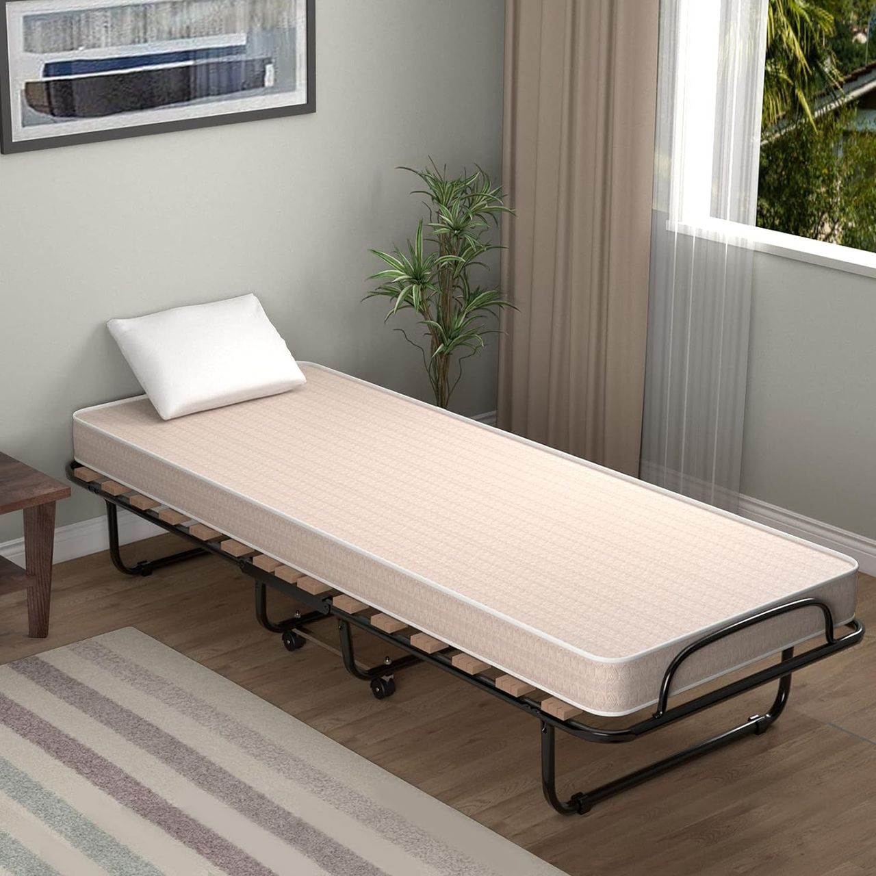 Costway 80x190cm Gästebett mit Matratze aus Rückstellschaum