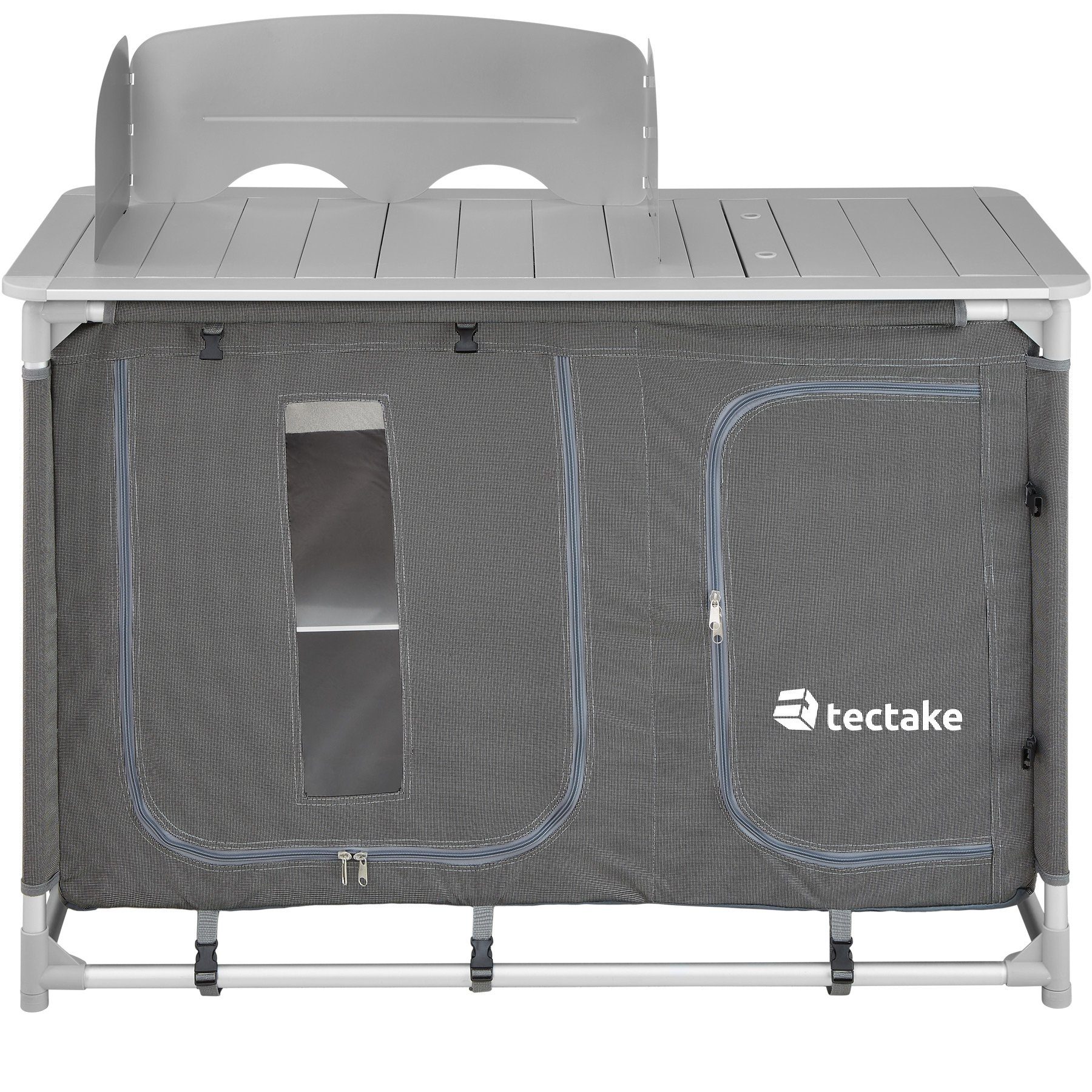 tectake Campingtisch Campingküche 116x52x107cm (1-St., 1 tlg)