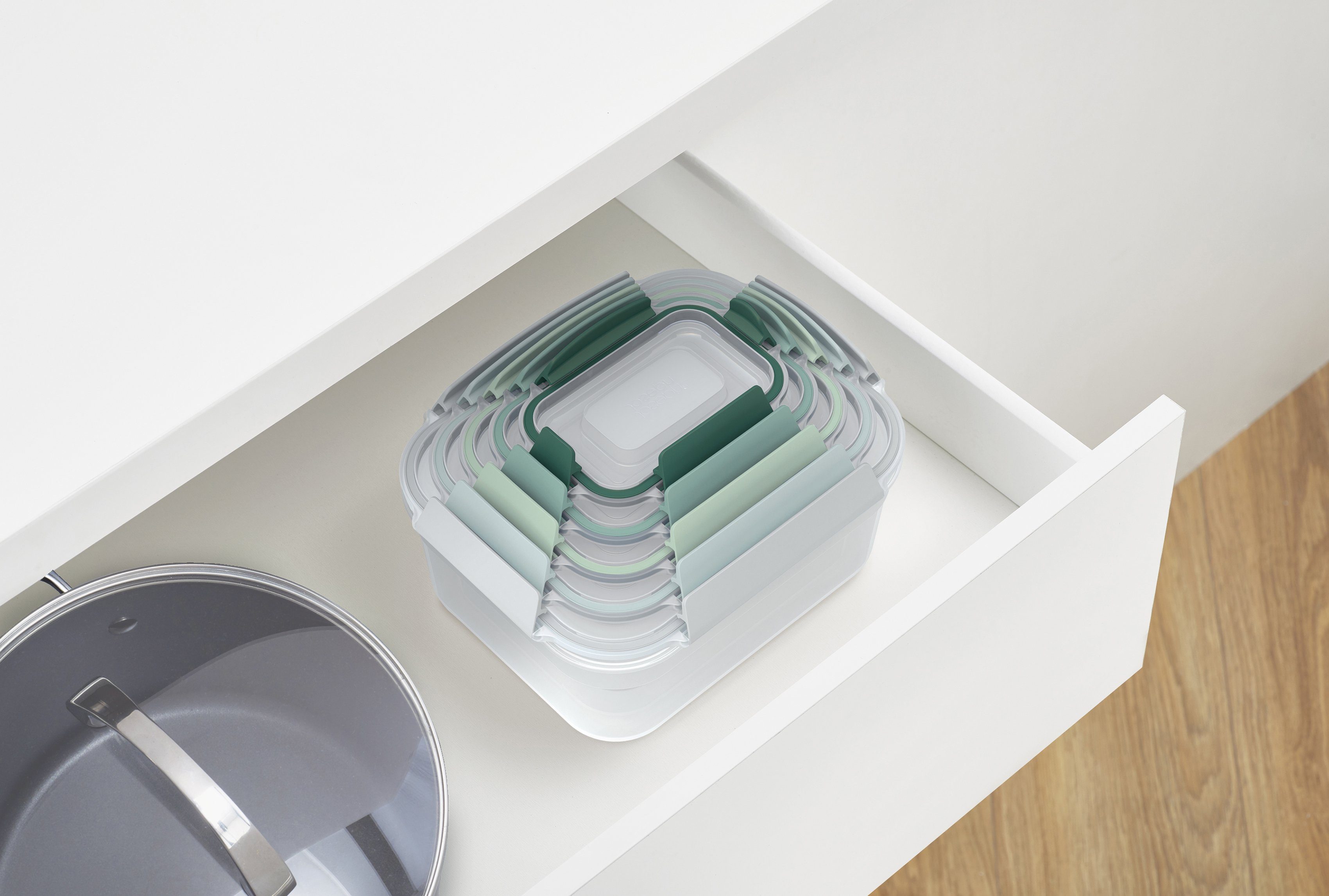 Joseph Joseph Aufbewahrungsschüssel Nest™ Lock, Kunststoff, Silikon, (Set, 5-tlg), luftdicht, auslaufsicher, inkl. Deckel