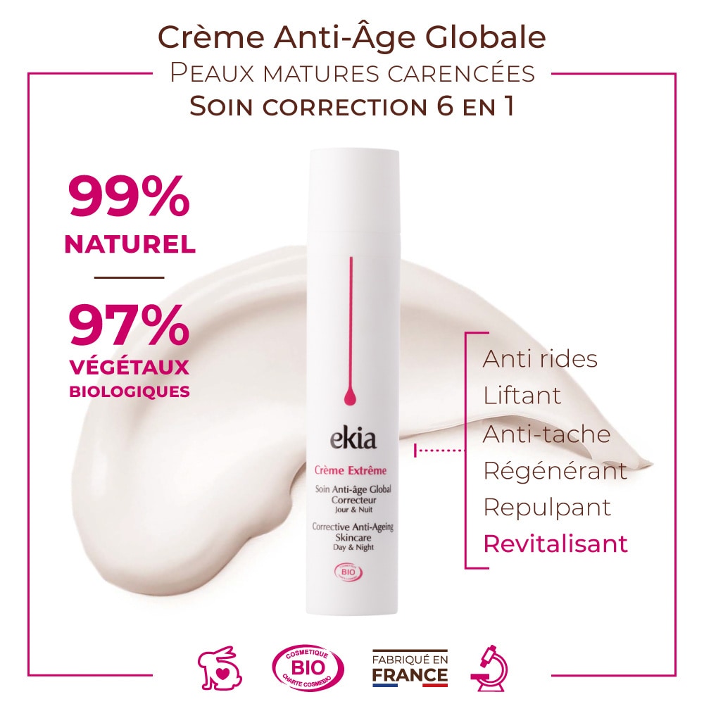 ekia Crème Extrême Crème correction 6 en 1 -Anti-âge global - Certifiée bio