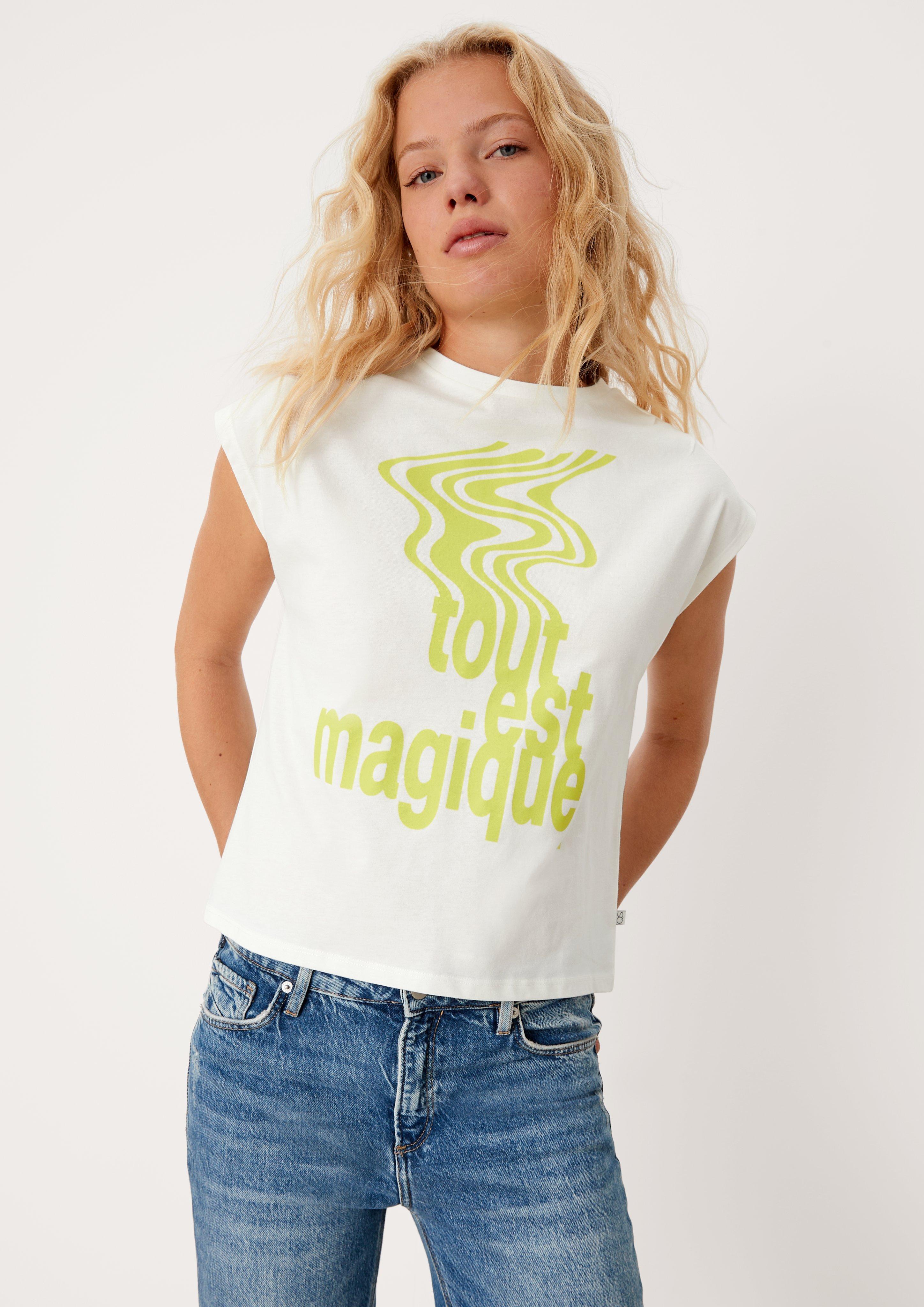 T-Shirt mit Statementprint  2124733-02D0