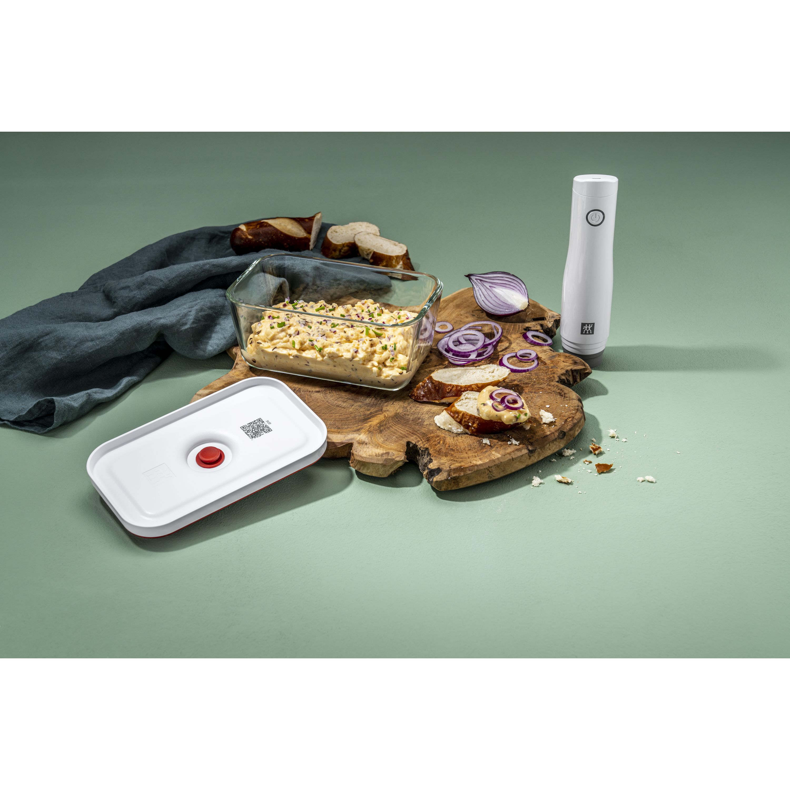 Vakuumbox M, Glas, Rot