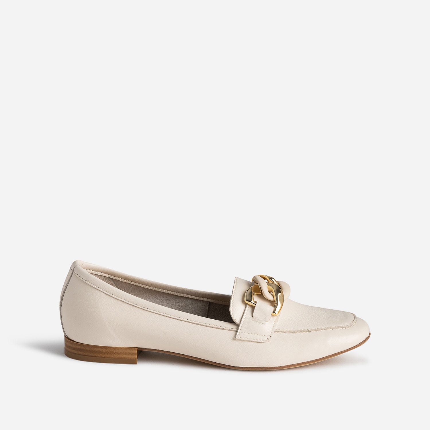 Mocassin beige éco-conçu en cuir