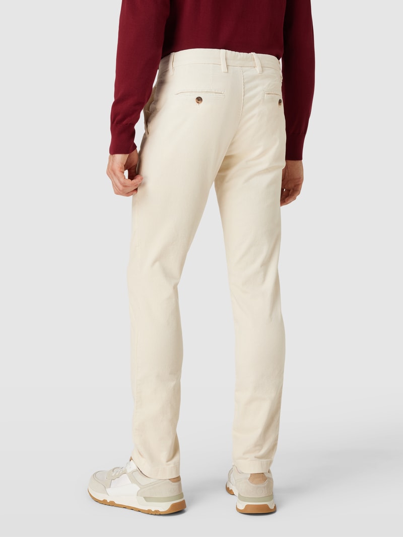 Cordhose mit Logo-Stitching Modell 'DENTON' in offwhite