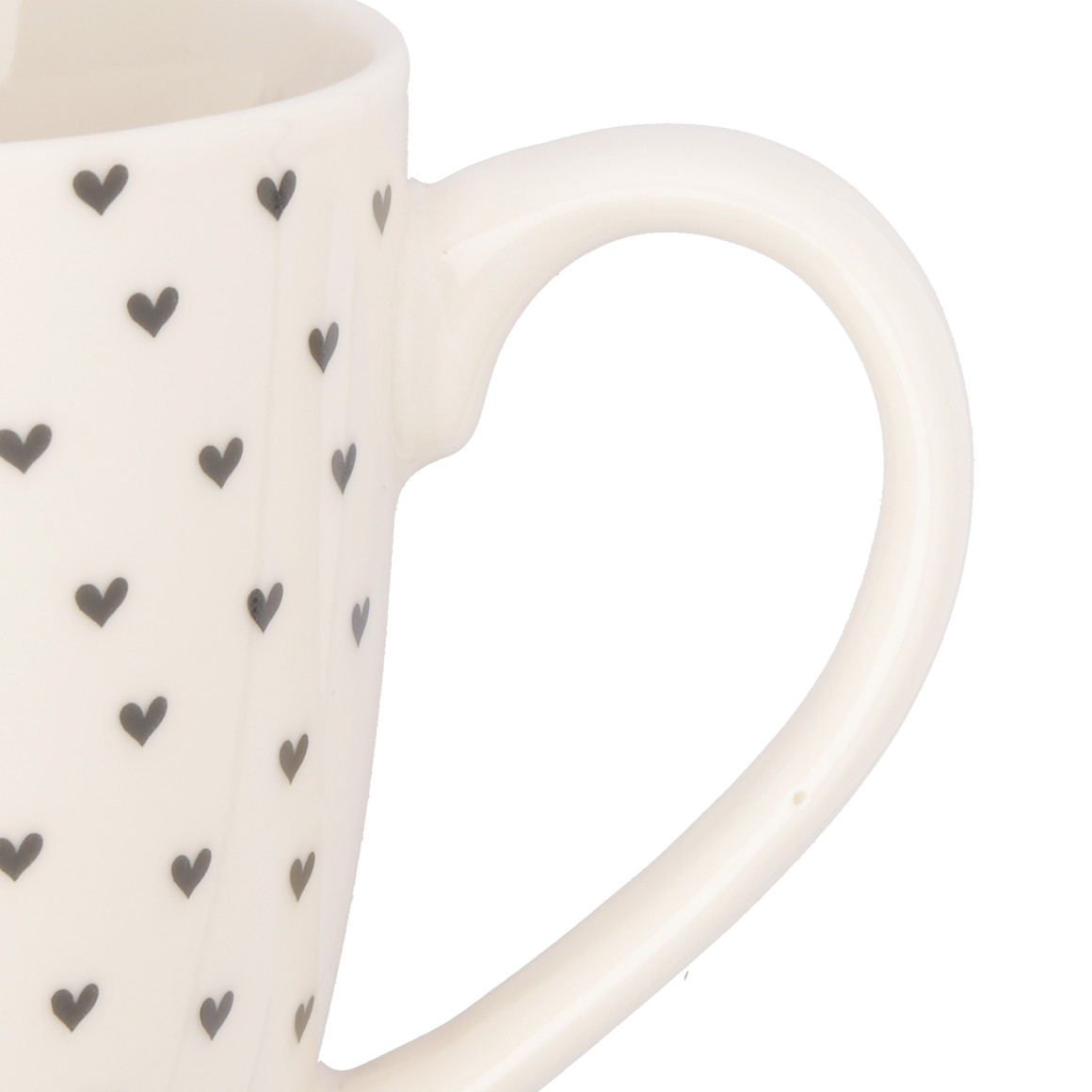 Jumbotasse mit Herzchen-Allover