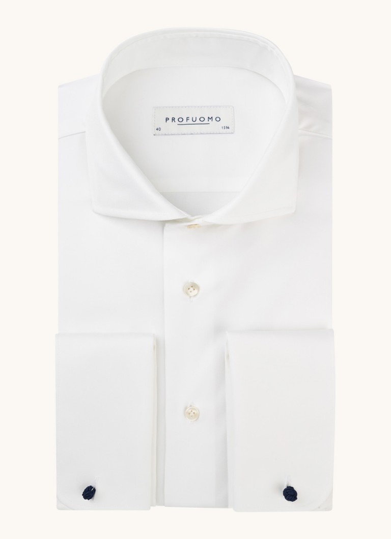 Camisa Profuomo Royal Twill nº 7 de corte slim com punhos duplos.