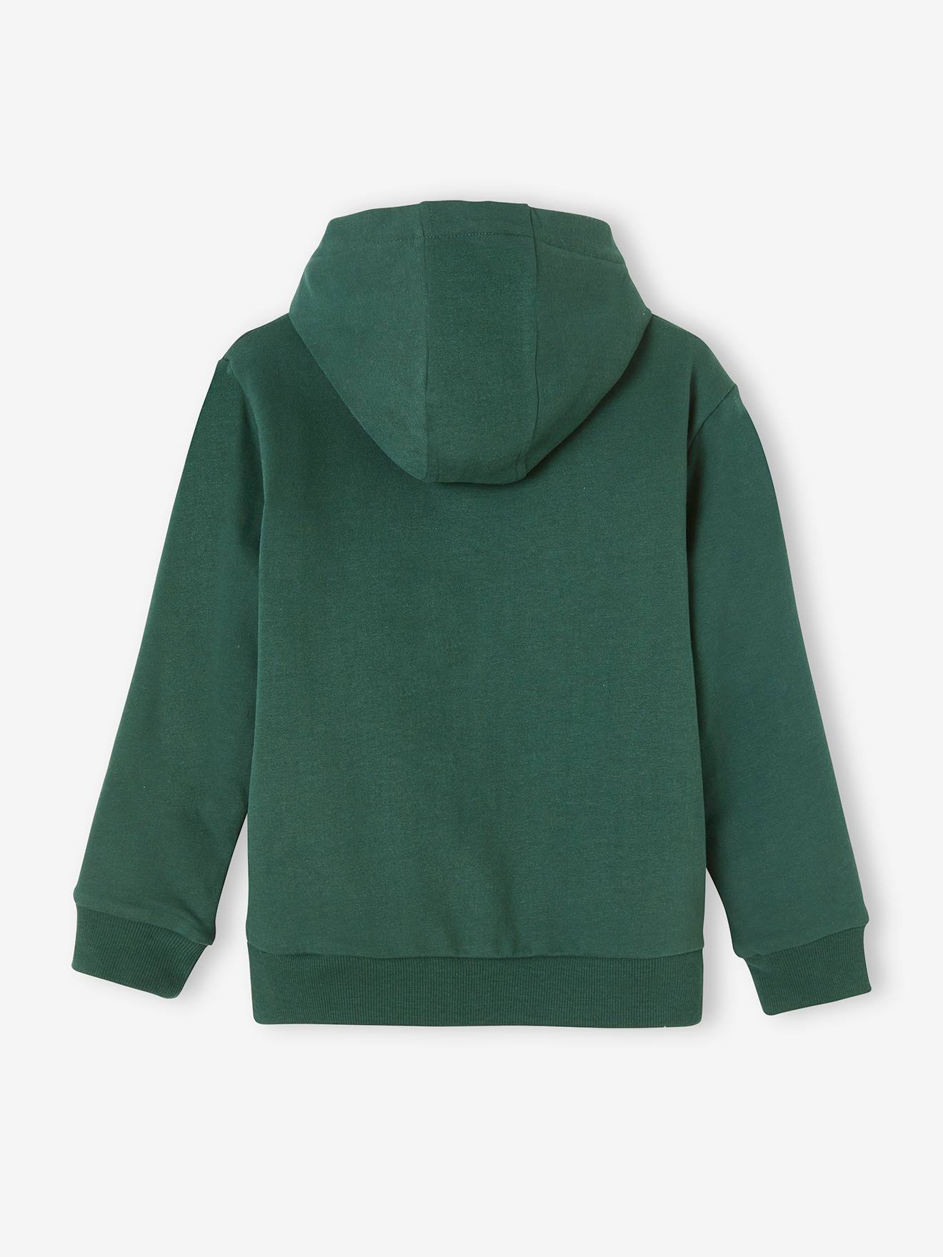 Sweat zippé doublé sherpa garçon encre
