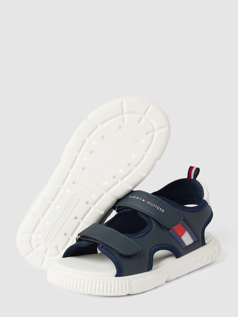Sandalen mit Label-Details Modell 'SUNNY' in marineblau