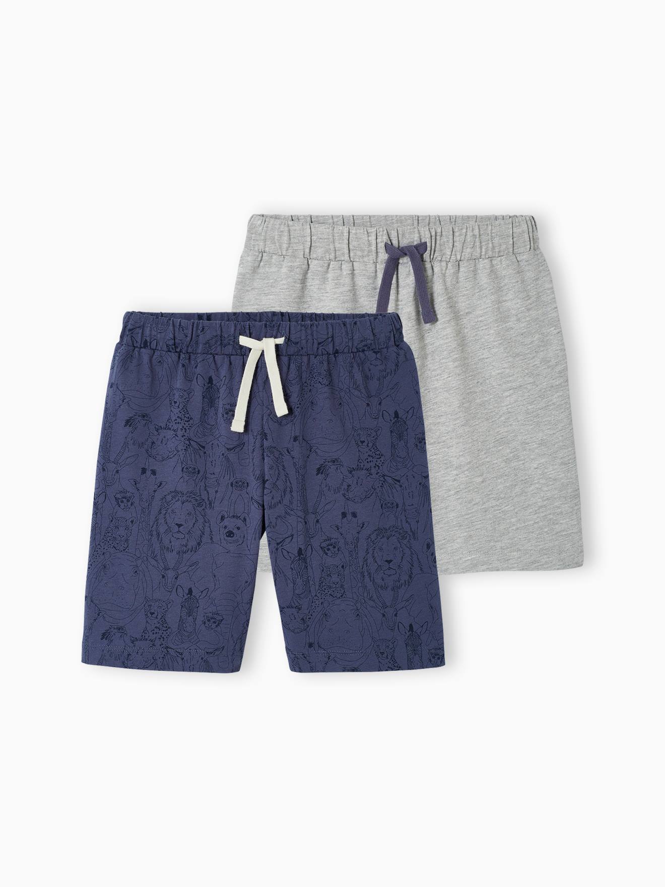 Lot de 2 shorts de pyjama garçon marine
