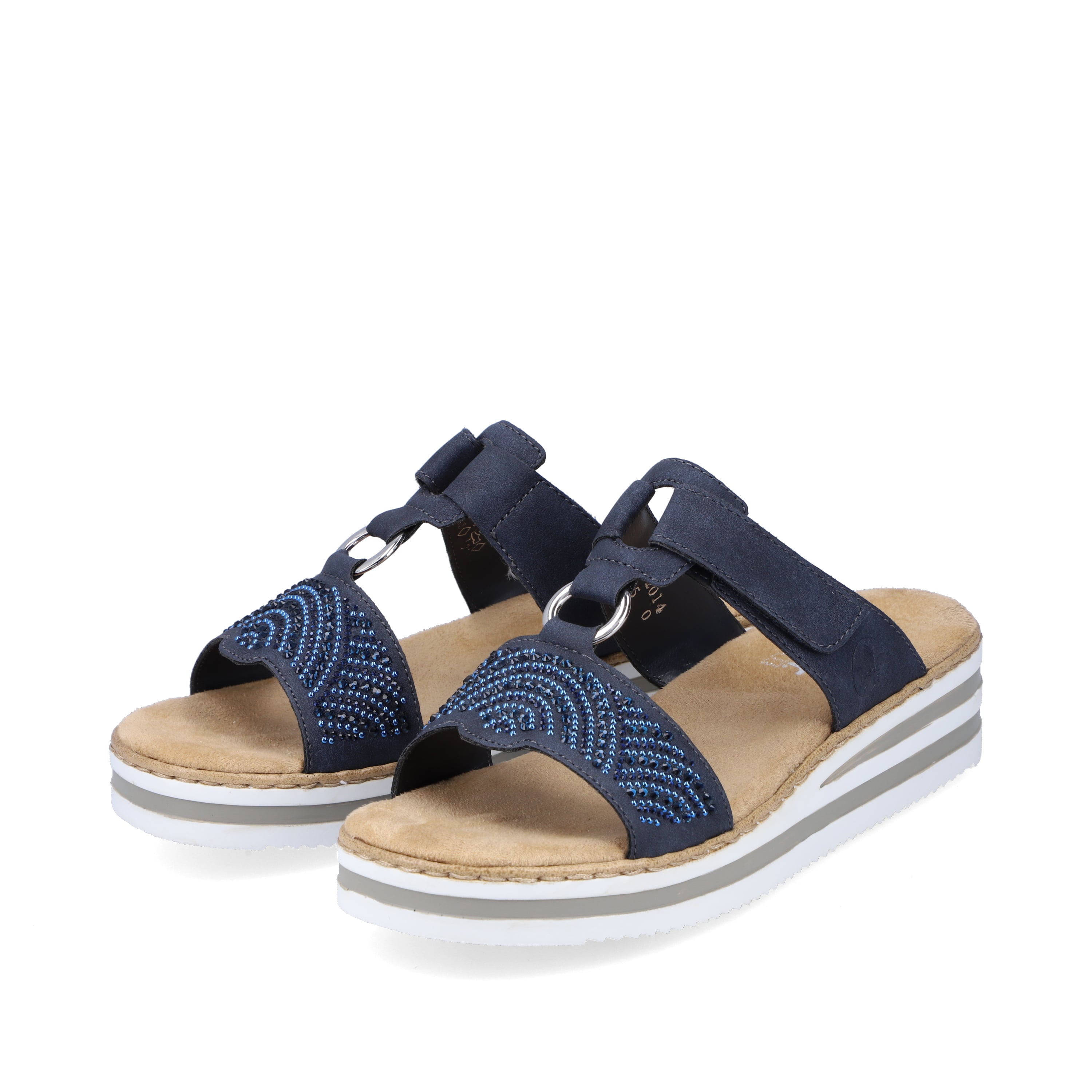 Rieker Damen Pantoletten marineblau