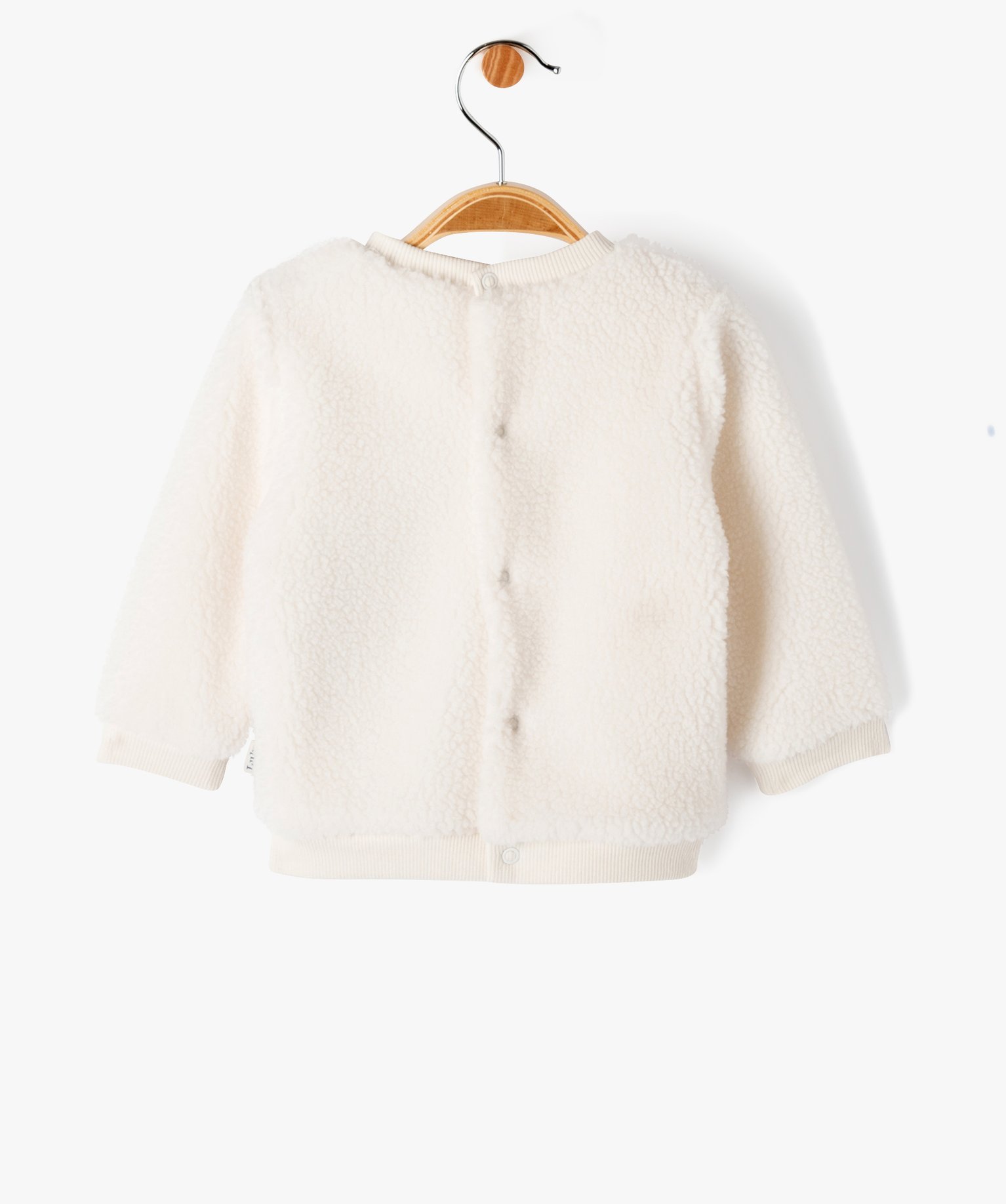 Pull en fourrure imitation dos boutonné bébé - LuluCastag... ecru | GEMO