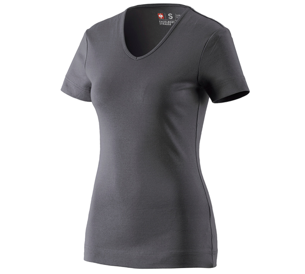 e.s. T-Shirt cotton V-Neck, Damen