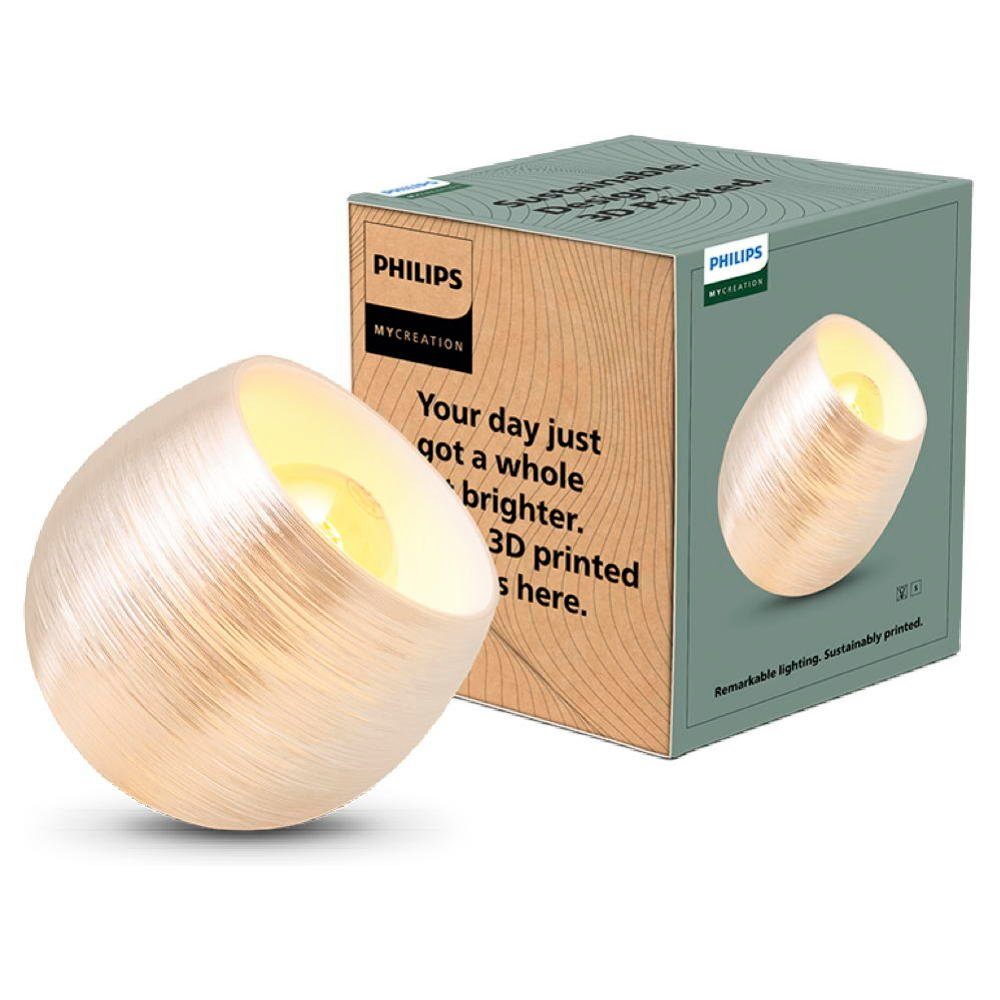 Philips Tischleuchte 3D-Druck Tischleuchte Mycreation Shell One in Weiß E27, keine Angabe, Leuchtmittel enthalten: Nein, warmweiss, Tischleuchte, Nachttischlampe, Tischlampe