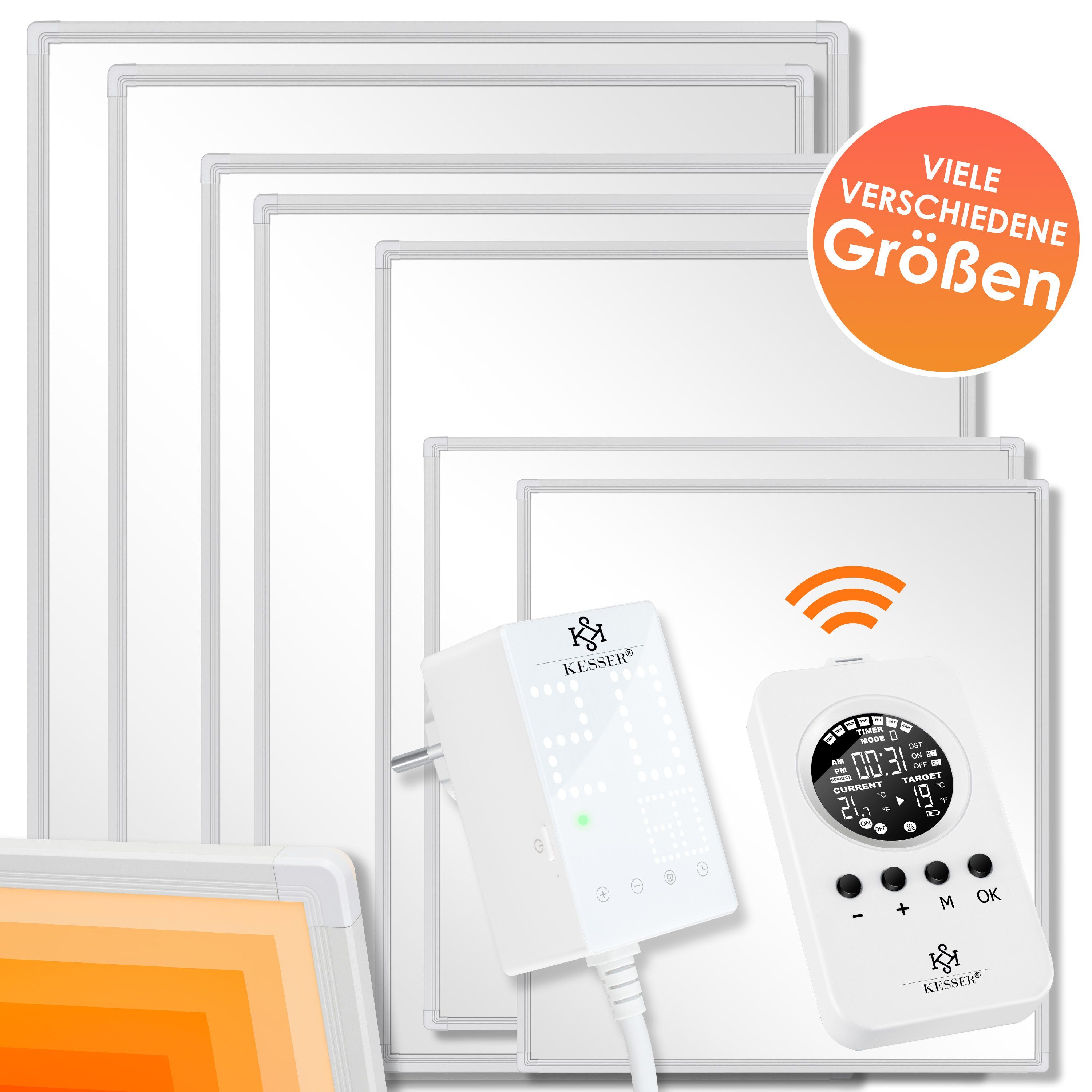KESSER Infrarotheizung, Infrarotheizung Thermostat Infrarotheizkörper Elektroheizung