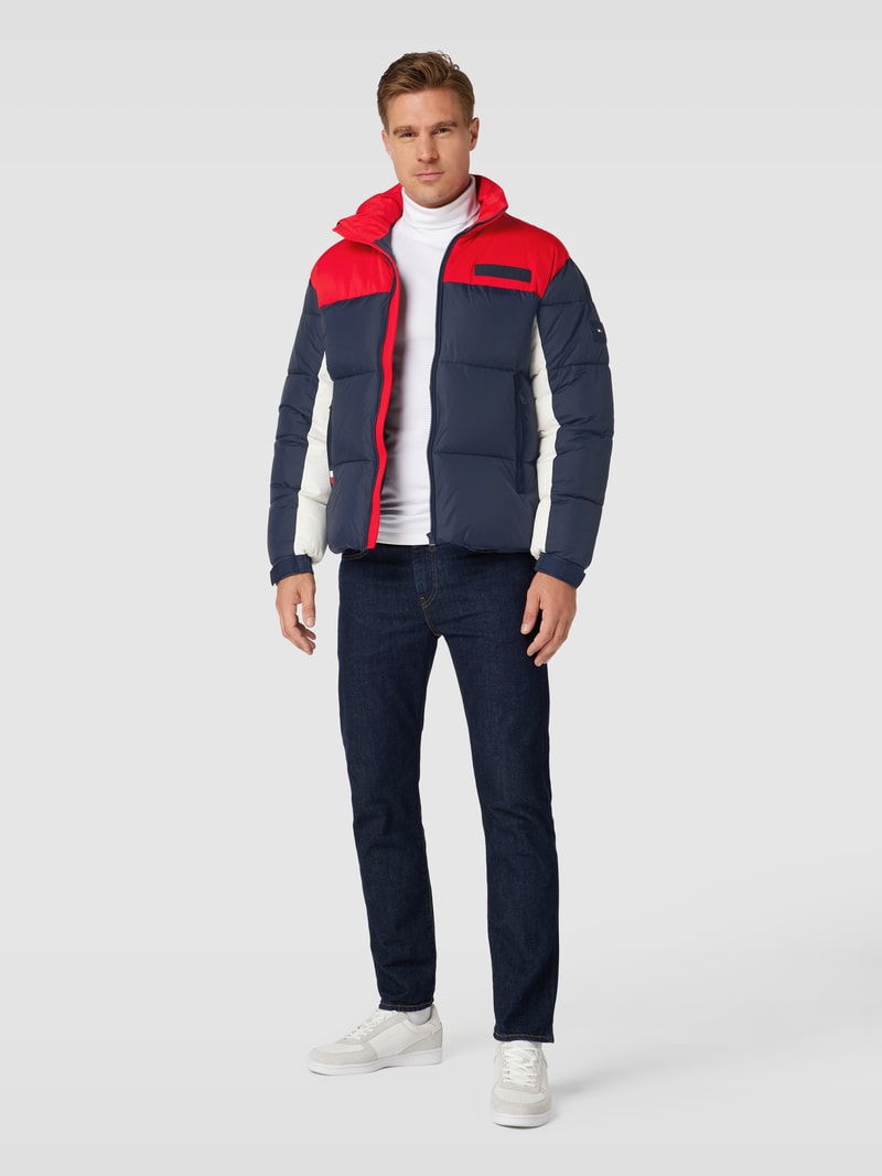 Steppjacke mit Reißverschlusstaschen Modell 'NEW YORK' in marineblau