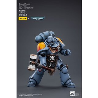 Warhammer 40k Actionfigur 1/18 Space Wolves Claw Pack Sigyrr Stoneshield 12 cm