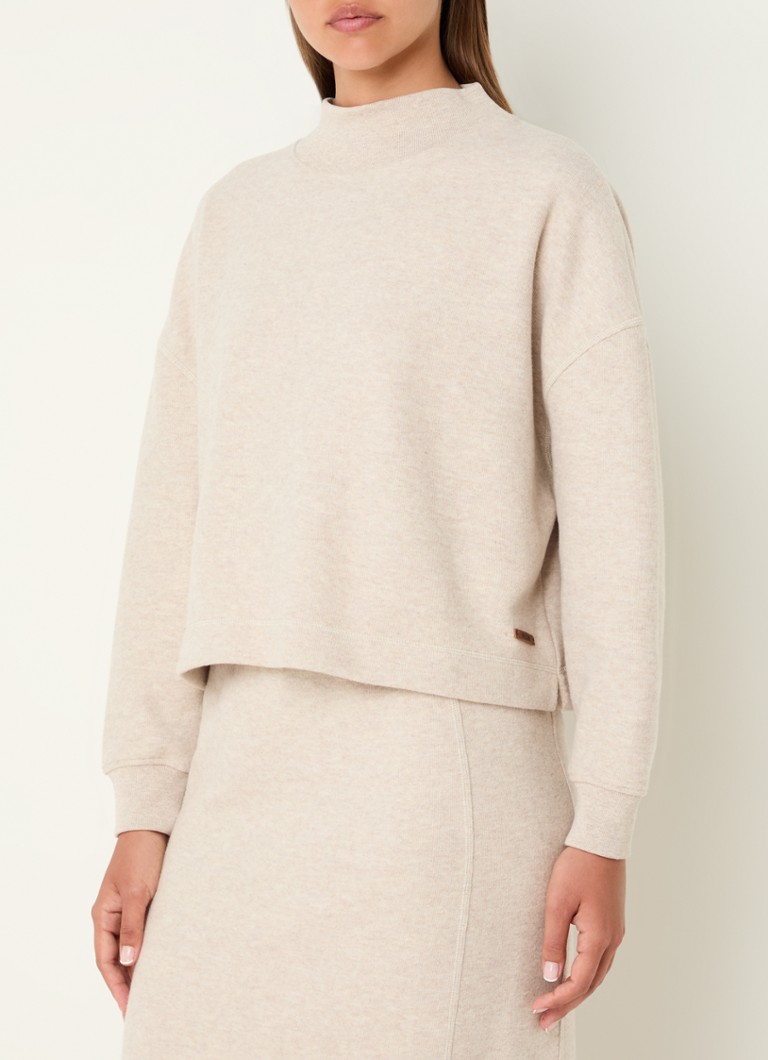 Moscow Darn sweater with stand-up collar