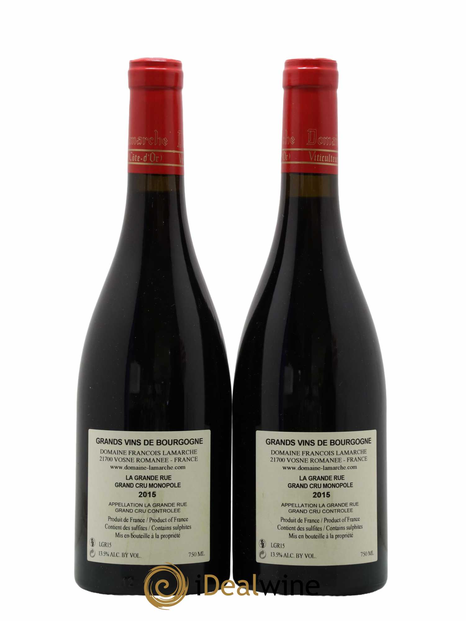 La Grande Rue Grand Cru Lamarche (Domaine)  2015 - Lot de 2 Bouteilles