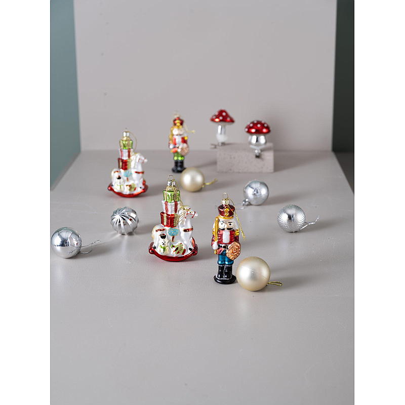 Home Juletrepynt s/2 11,5/13 cm glassfigur carnival