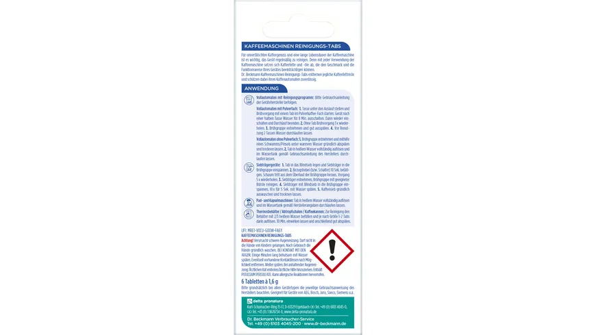 Dr.Beckmann Kaffeemaschinen Reinigungs-Tabs