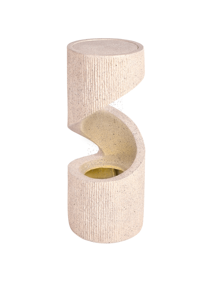 Beliani Gartenbrunnen WINX in Beige - (W) 35 x (H) 80 x (L) 35 cm günstig kaufen onesize