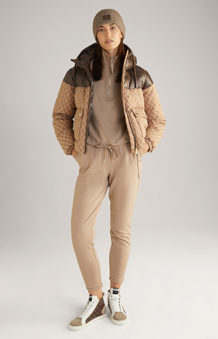 Jacquard-Jacke in Beige/Braun