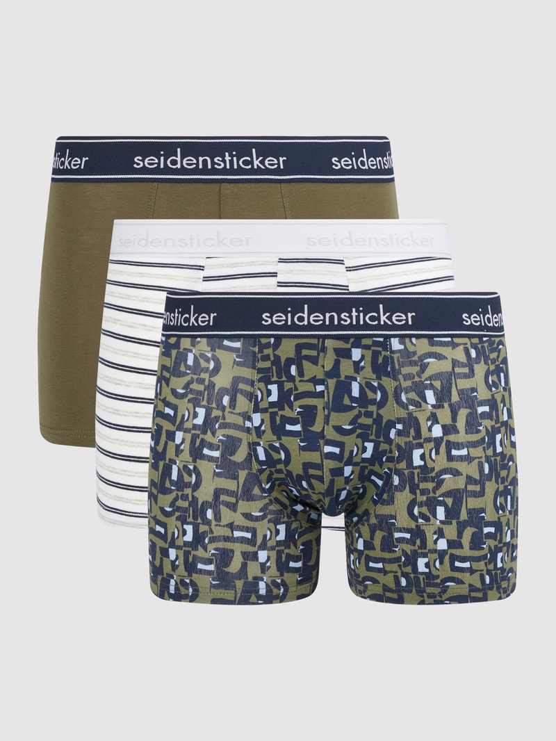 Trunks mit Stretch-Anteil im 3er-Pack in olivgrün