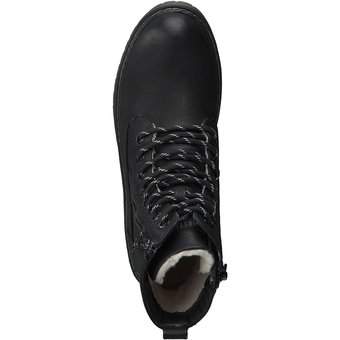 Mustang Schnür Boots in schwarz