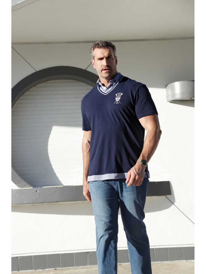 Charles Colby Poloshirt EARL WILLERS in dunkelblau günstig kaufen