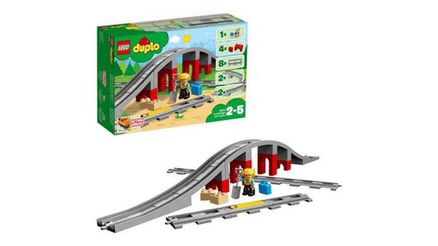 LEGO DUPLO 10872 Eisenbahnbrücke und Schienen