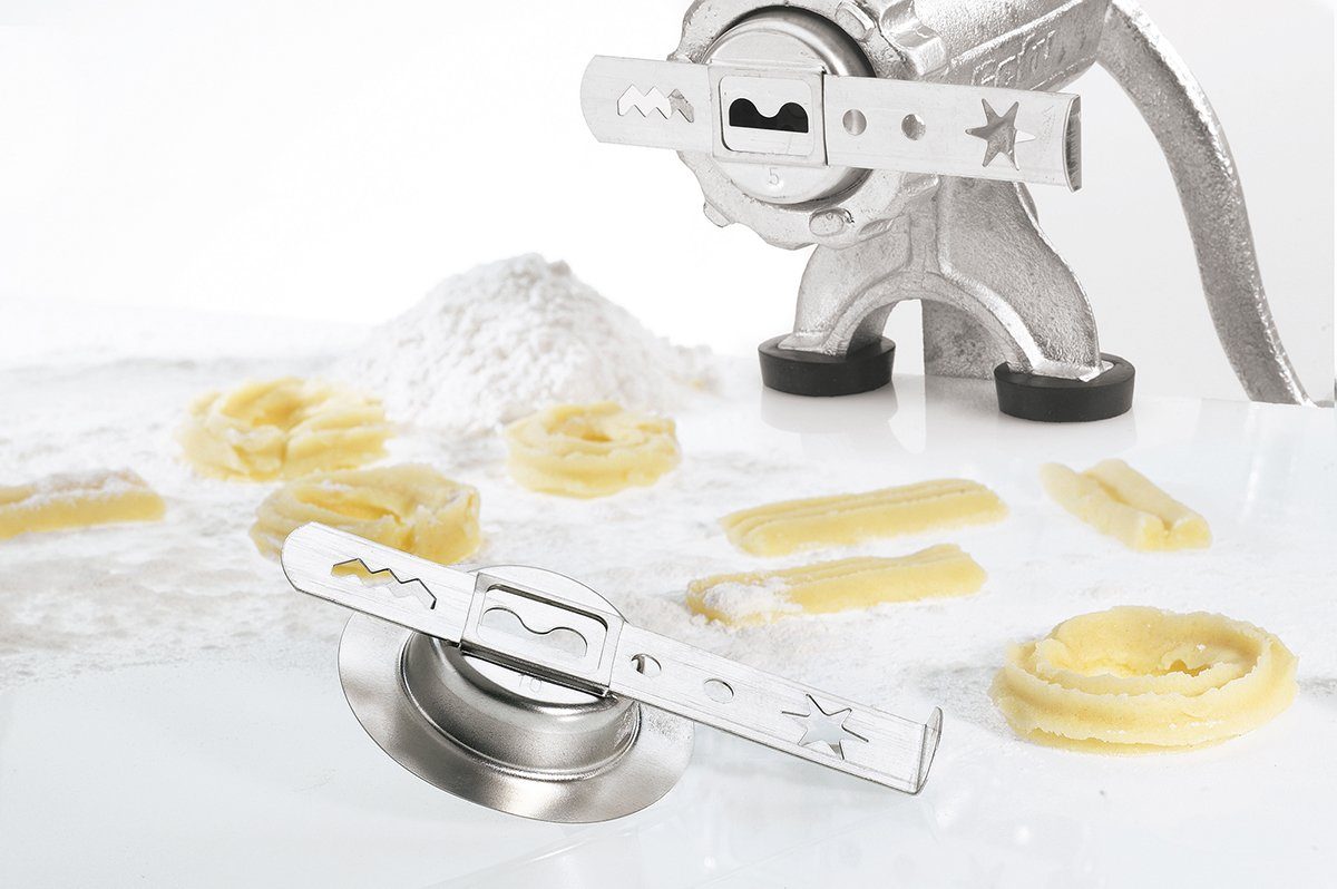 GEFU Gebäckpresse Fleischwolf TRICA Set mit Spritzgebäckvorsatz Maxi