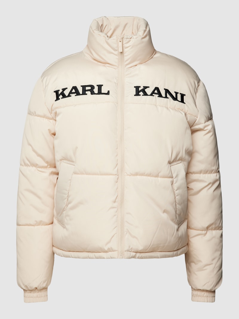 Steppjacke mit Eingrifftaschen in beige