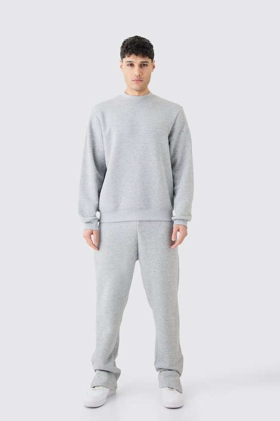 Sweatshirt-Trainingsanzug mit geteiltem Saum
