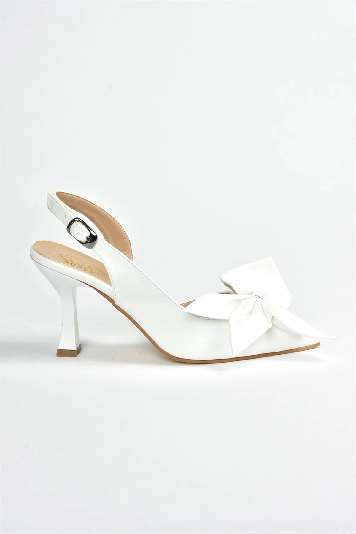 Fox Shoes  Damenschuhe mit weißem Band und detailliertem Absatz K922164809
