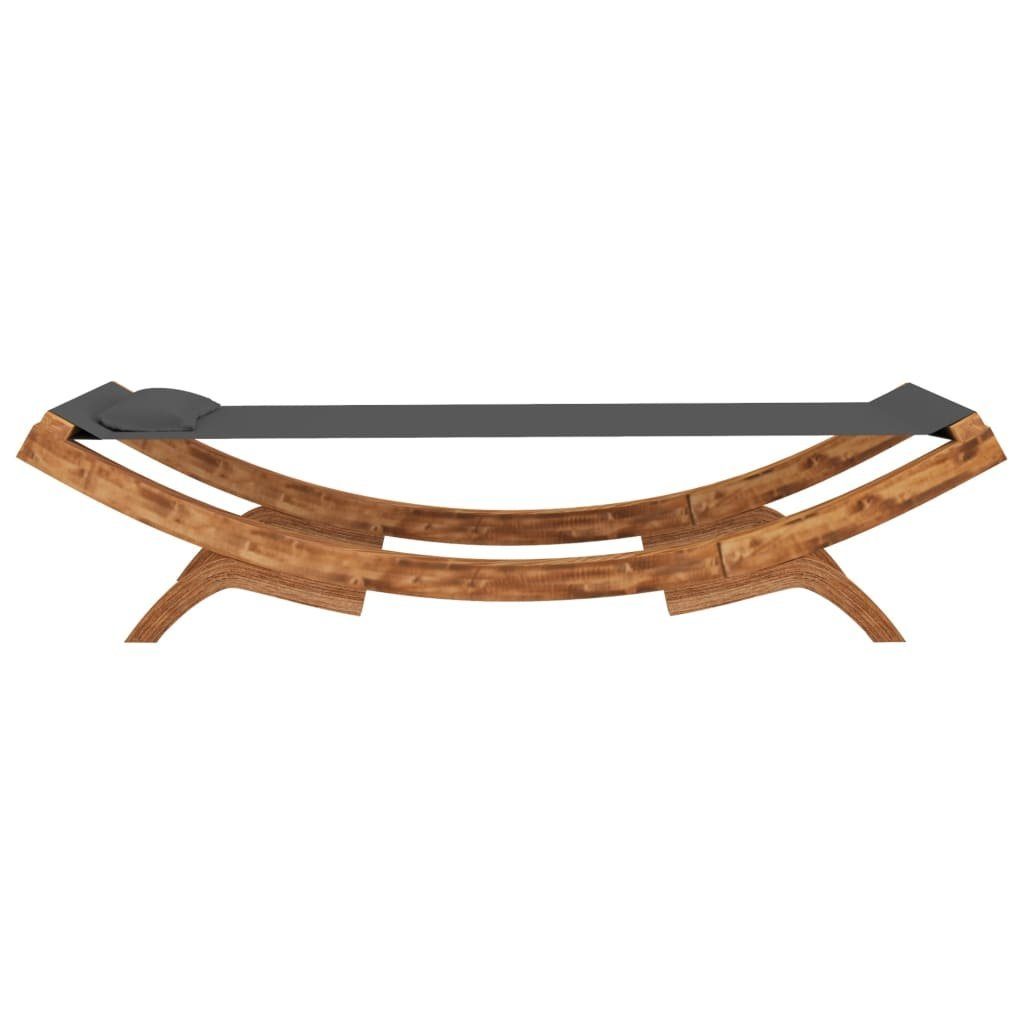 vidaXL Hängematte Hängematte 100x188,5x44 cm Bugholz Massiv Anthrazit