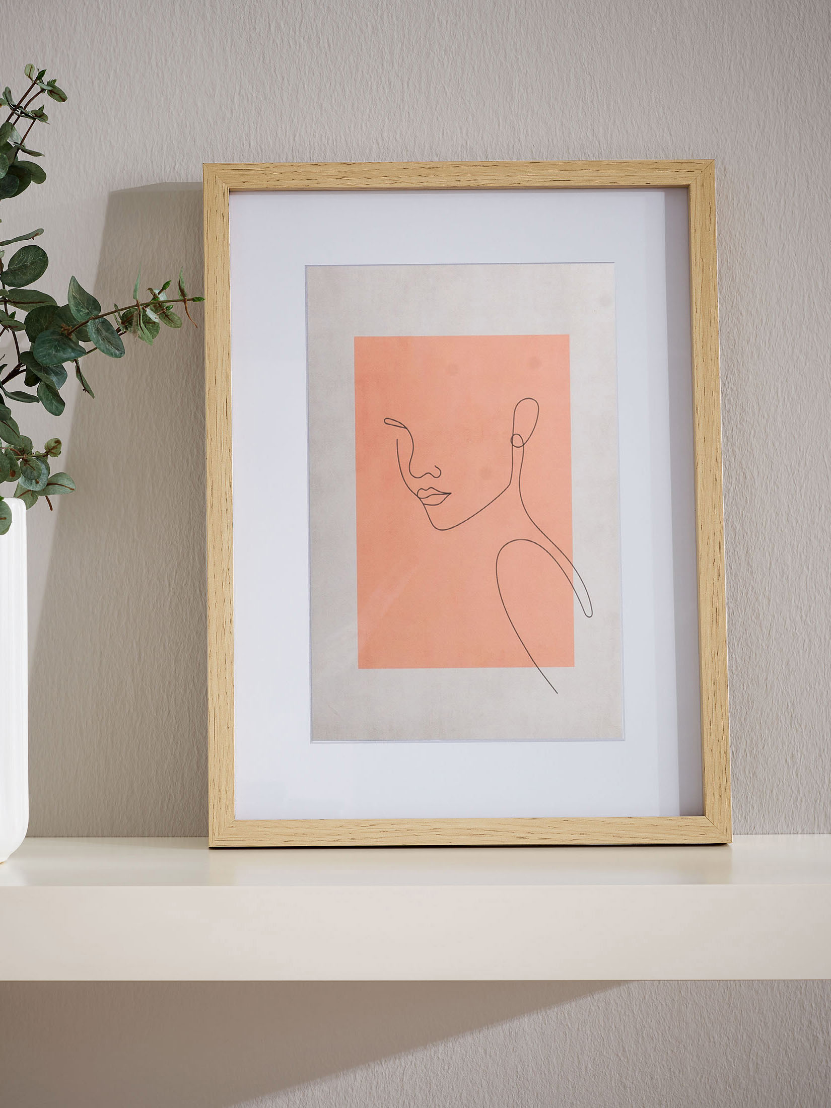 Itana Leinwand Druck, Beige