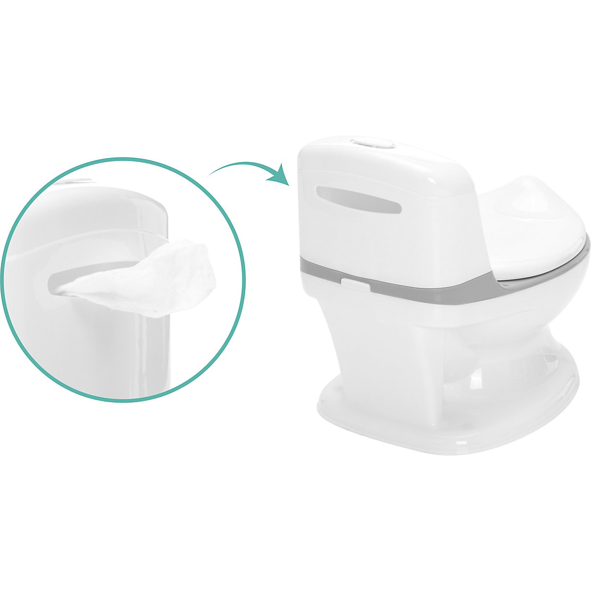 Mini Toilette, weiß