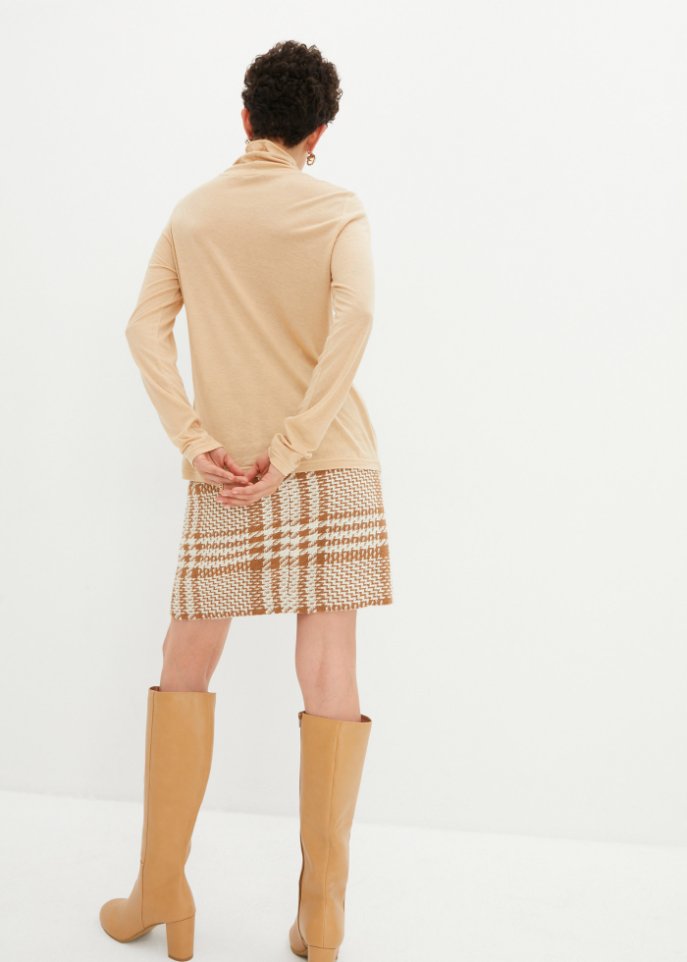 Rollkragenshirt mit Wollanteil