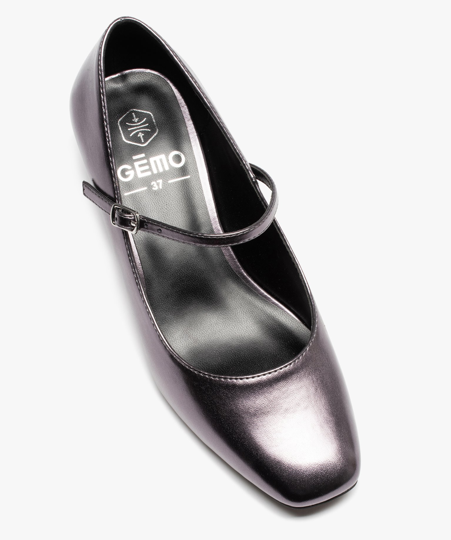 Babies femme vernies à talon moyen gris | GEMO