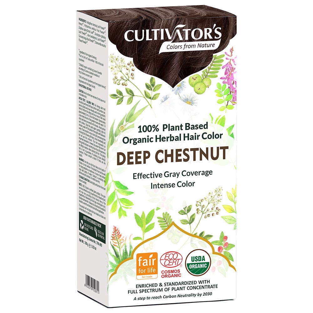 Cultivators Herbal Hair Color Deep Chesnut 100 g