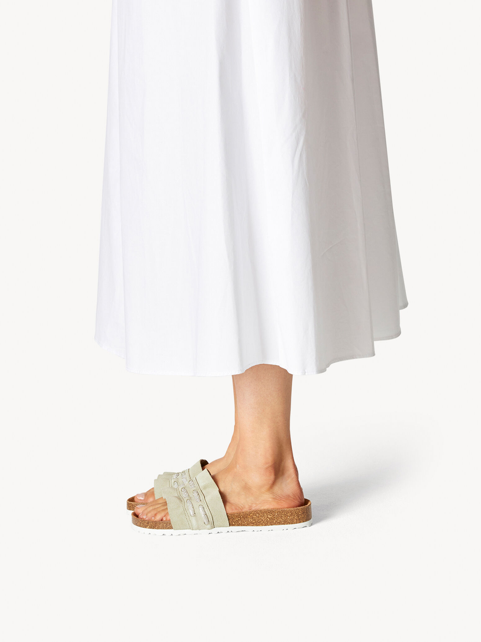 Mule en cuir - vert