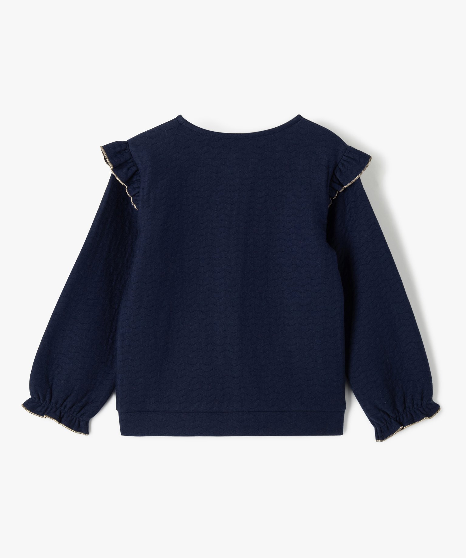 Sweat zippé matelassé avec détails pailletés fille - Lul... marine | GEMO