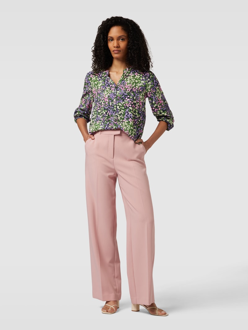 Bluse mit floralem Allover-Muster Modell 'Abelone' in flieder
