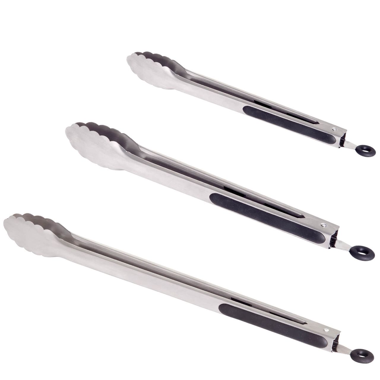 PaellaWorld International Paella World Edelstahl-Zangen Set, 3-teilig, für Grill, hitzebeständig